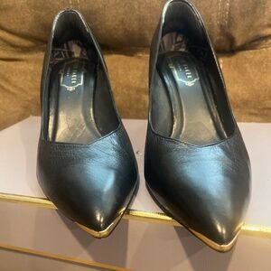 Ted baker black leather heels